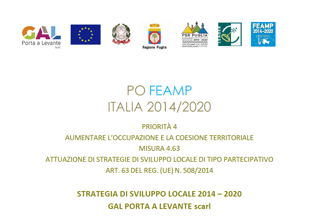 Con riferimento alle finalità sopra descritte, la procedura in essere ha per oggetto l’affidamento dei servizi di organizzazione e realizzazione del “Festival delle Località costiere, dei mestieri e dei prodotti della pesca Artigianale del GAL Porta a Levante”