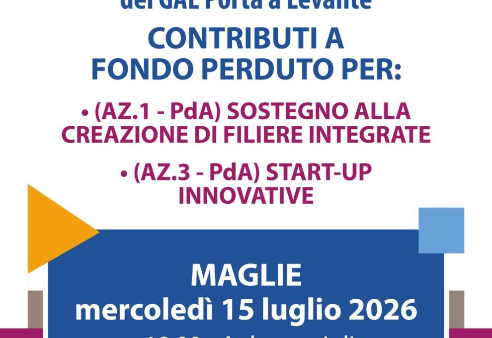 PRESENTAZIONI PROSSIMI BANDI DEL GAL - CSR PUGLIA 23-27