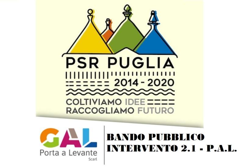 INTERVENTO 2.1 PACCHETTO MULTIMISURA PER L'AVVIO E LO SVILUPPO DI ATTIVITÀ AGRICOLE MULTIFUNZIONALI PER RAFFORZARE L’OFFERTA TURISTICA DELL'AREA.